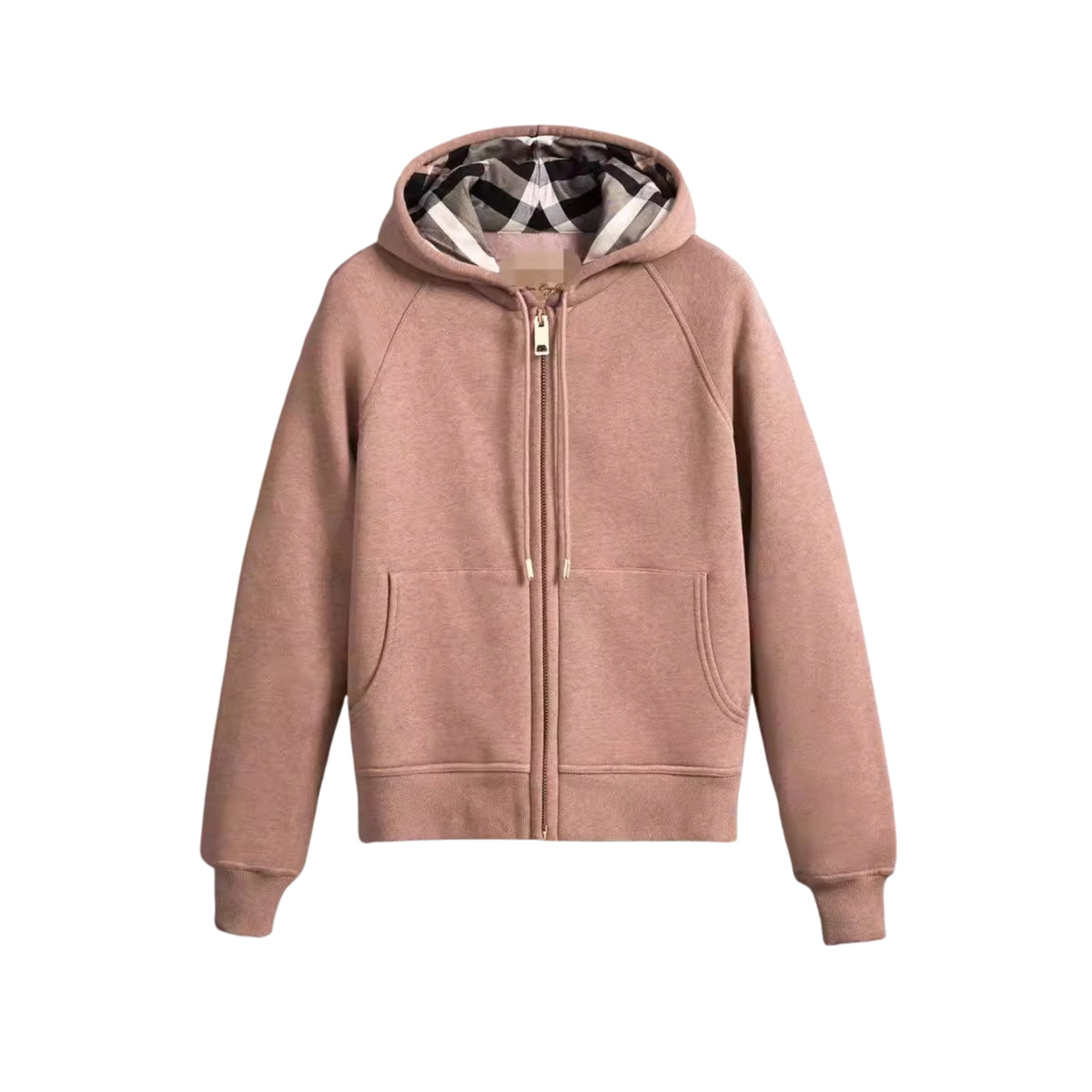 Check Zip Hoodie