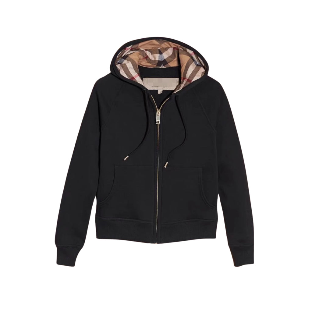 Check Zip Hoodie