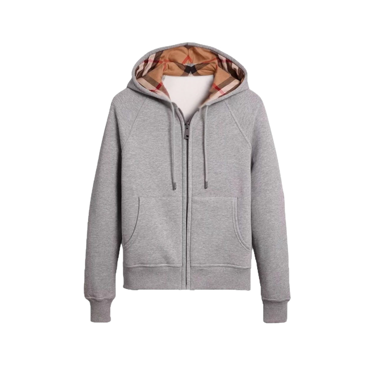 Check Zip Hoodie