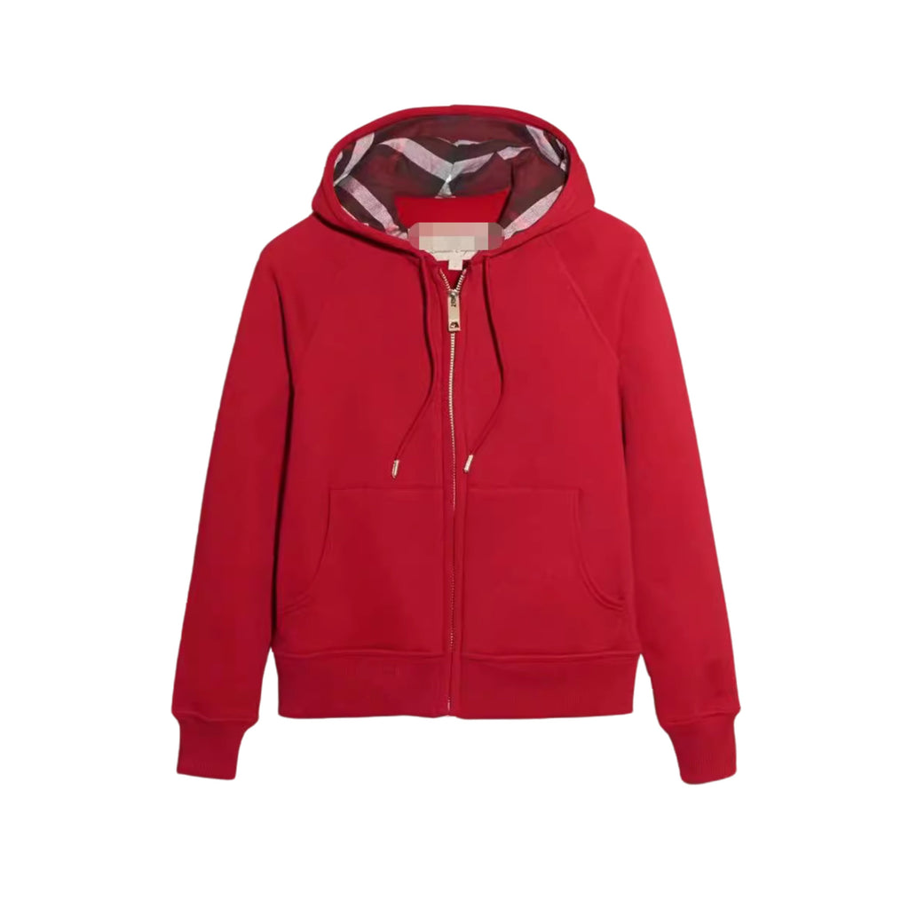 Check Zip Hoodie