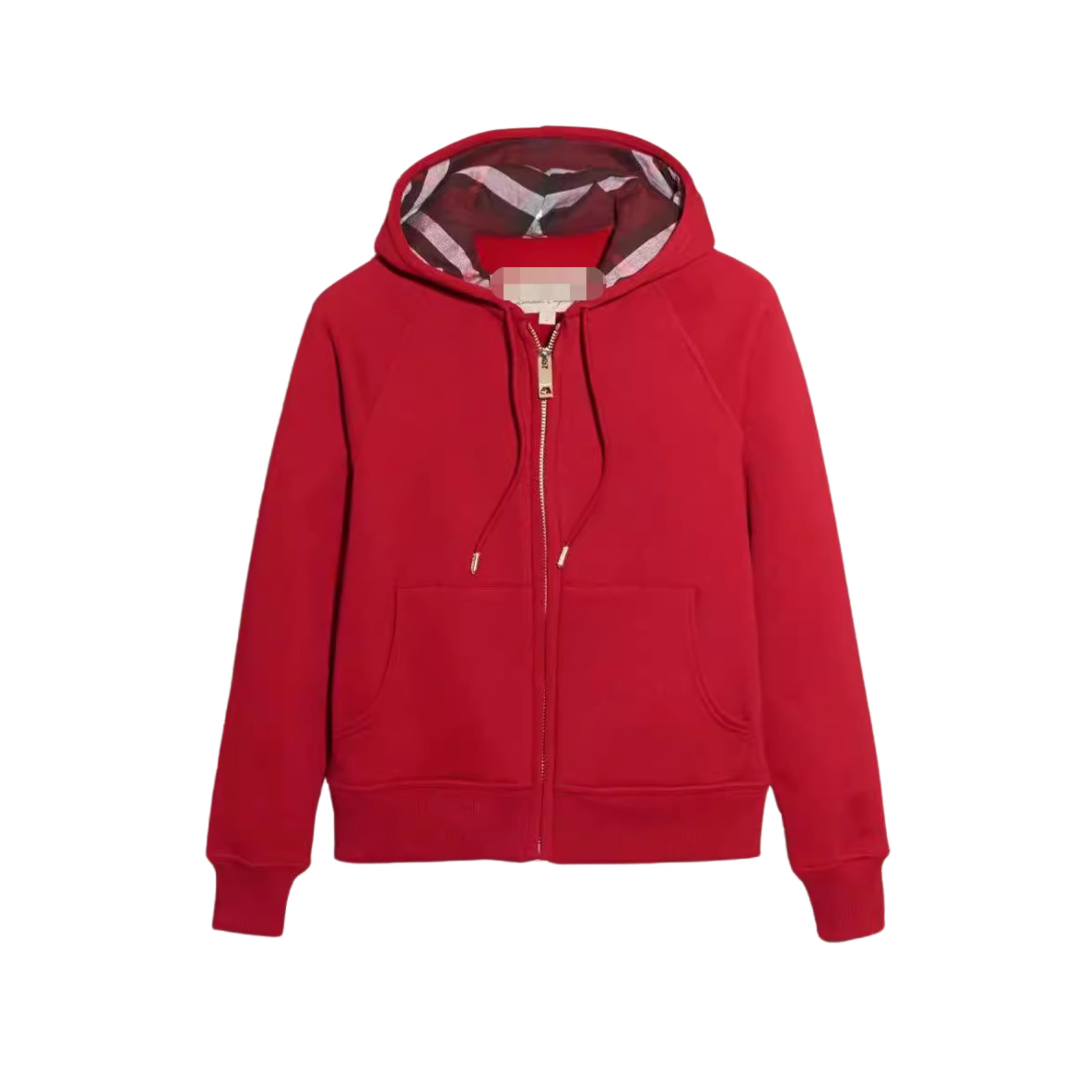 Check Zip Hoodie