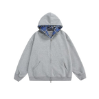 CHEQUERED LINE - ZIP HOODIE