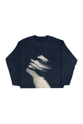 Distorted Graphic Knitted Sweater