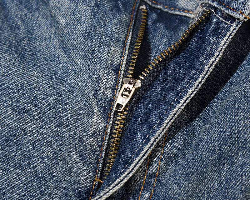 Washed Paint Splatter Flared Jeans