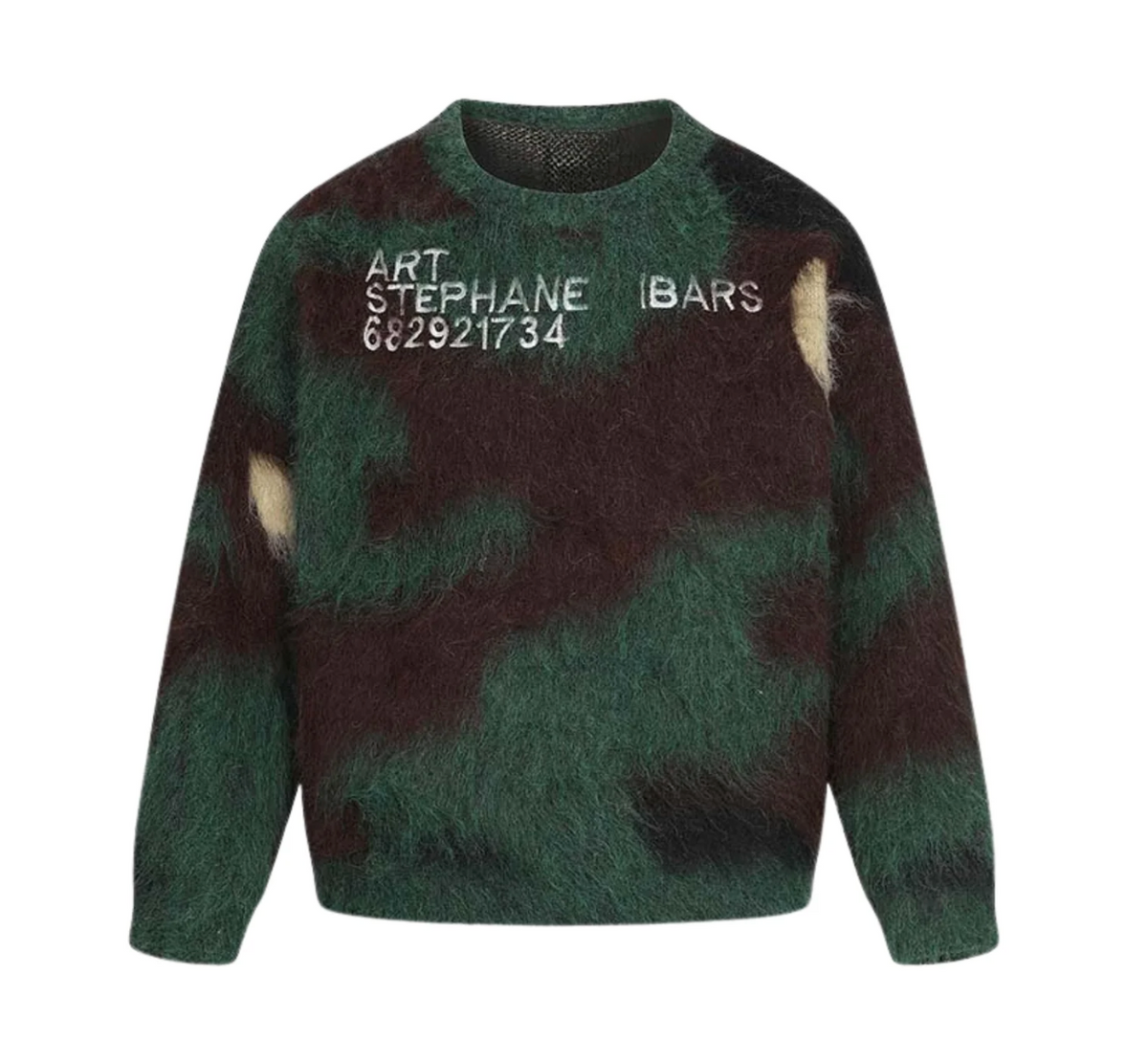 Camo Knit Number Sweater
