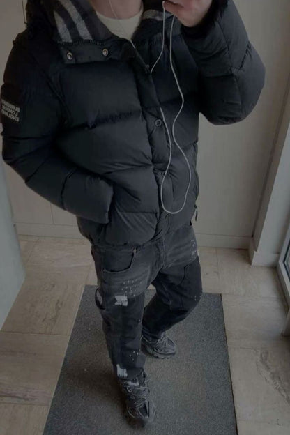 Check Puffer Jacket