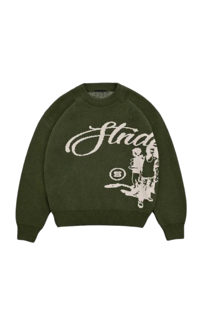 Structure Graphic Knitted Sweater