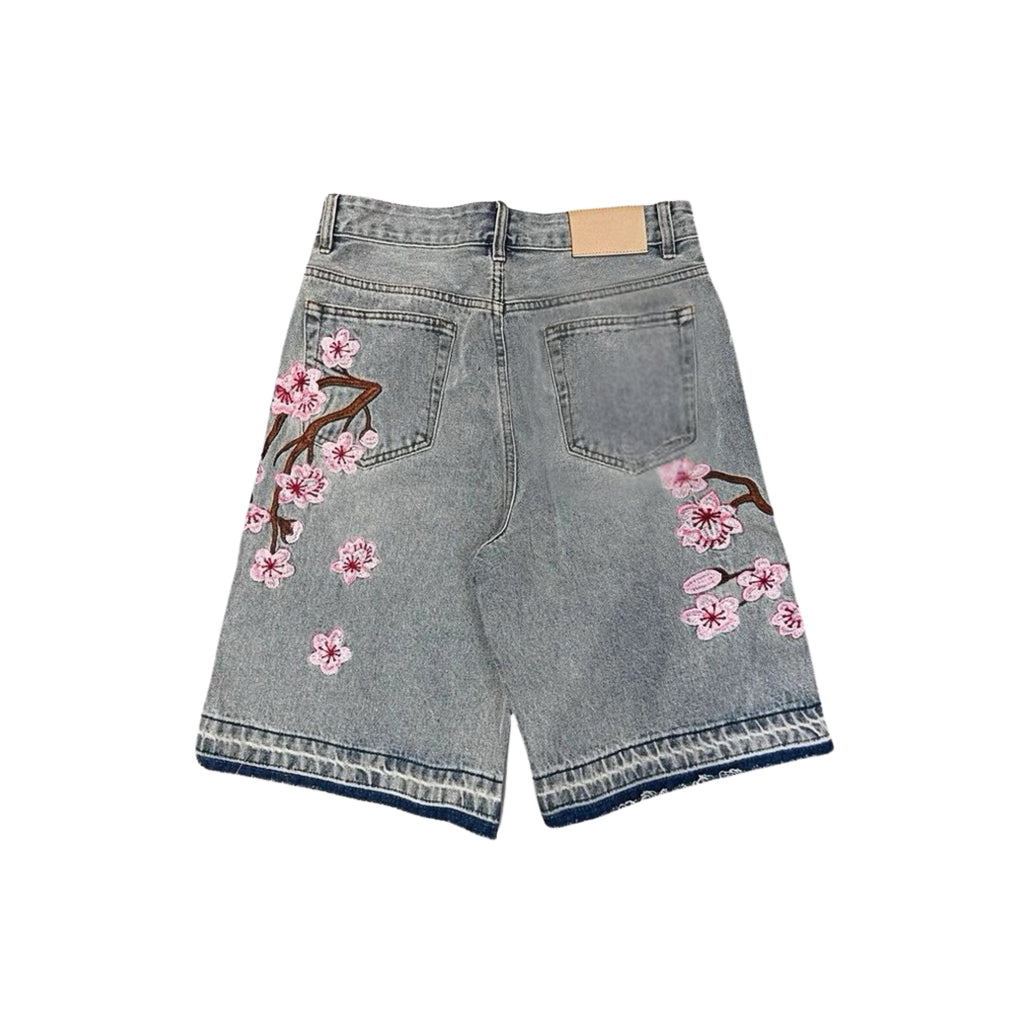 Flower Denim Shorts