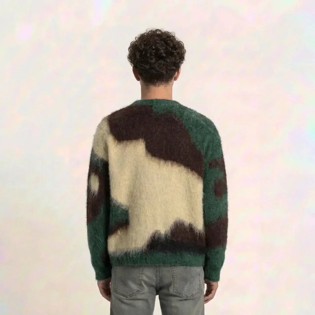 Camo Knit Number Sweater